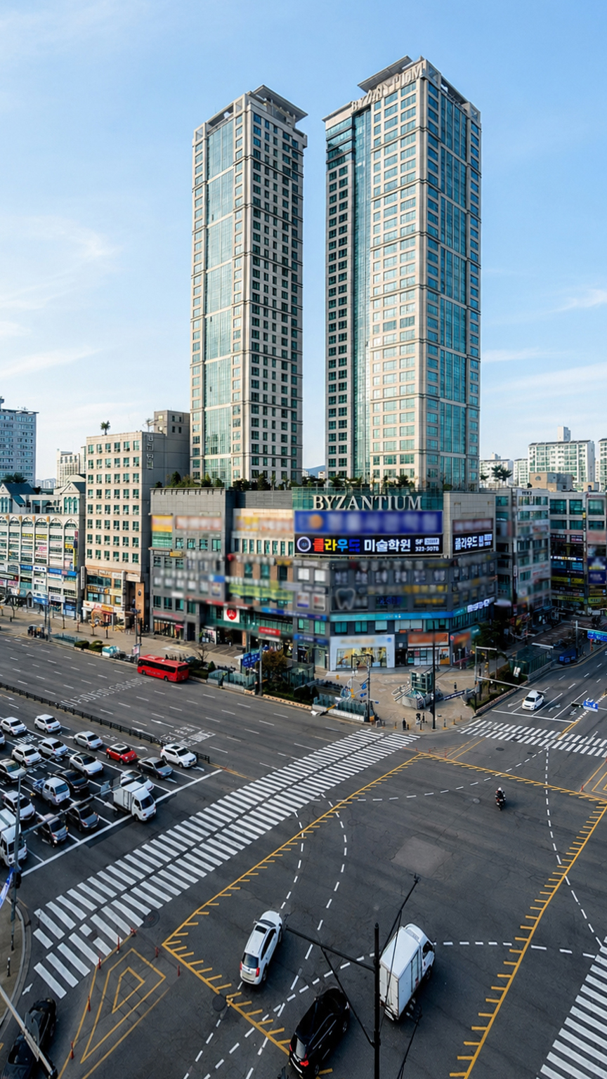 부천 클라우드미술학원 상동역 중심 입지 전경