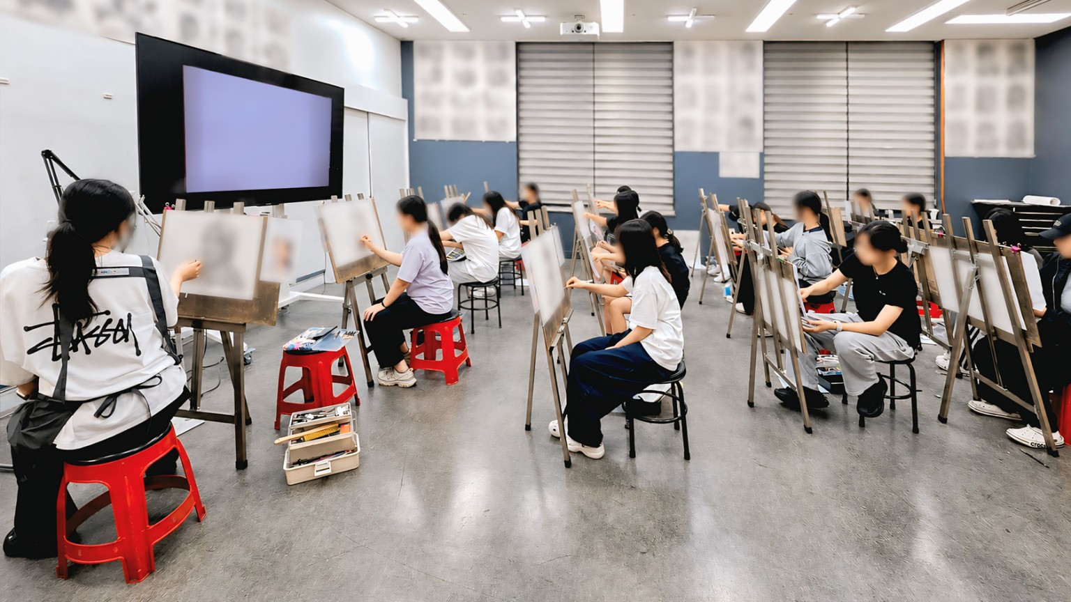 예고입시 인물소묘 설명과 시범 수업